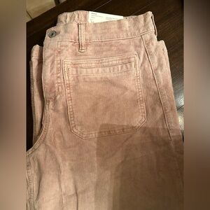 Light Khaki wide leg Corduroy Pants